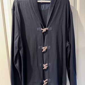 Banana Republic Black Ribbed Collar Cardigan